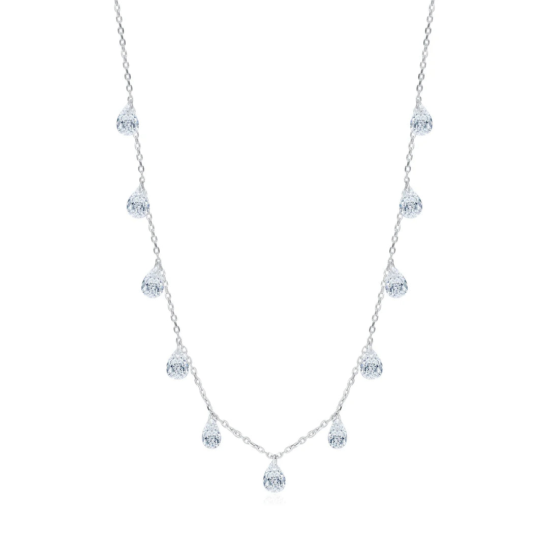 Sparkling Zircon Stapelbart nyckelbenshalsband med choker