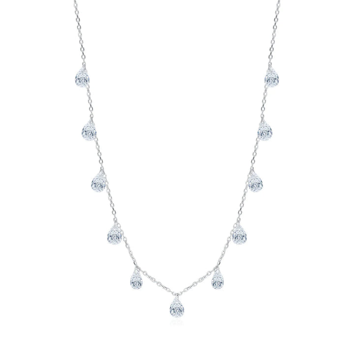 Sparkling Zircon Stapelbart nyckelbenshalsband med choker
