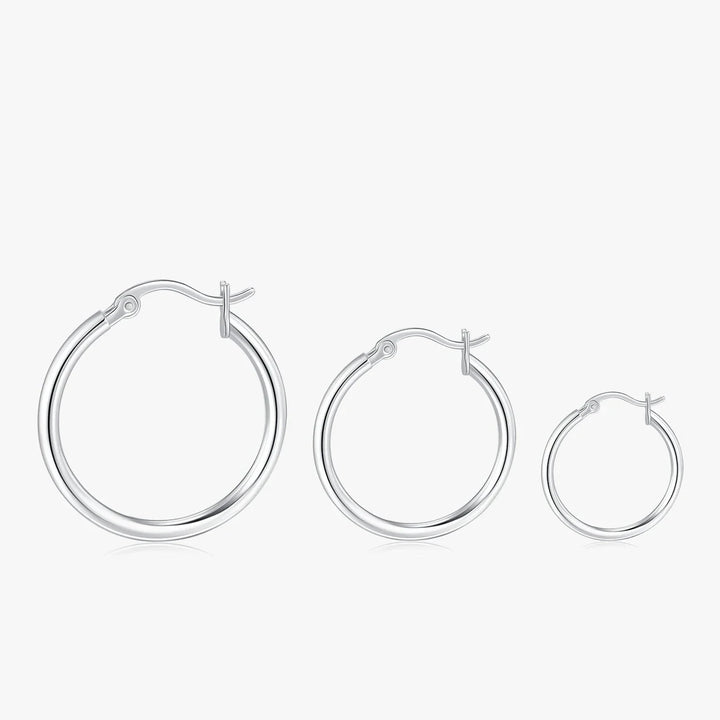 Vitguldpläterade French Hoop-örhängen
